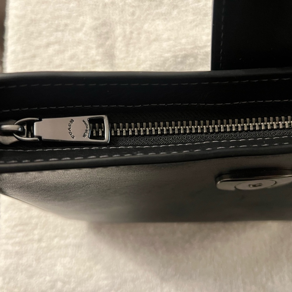Coach Eliza Black Leather Shoulder Bag - Picture 9 of 15